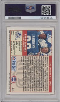 Barry Sanders from the 1989 Pro Set set graded by PSA and given an overall grade of 9.