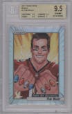 Tom Brady from the 2021 Panini Prizm set graded by Beckett and given an overall grade of 9.5.