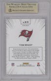 Tom Brady from the 2021 Panini Prizm set graded by Beckett and given an overall grade of 9.5.
