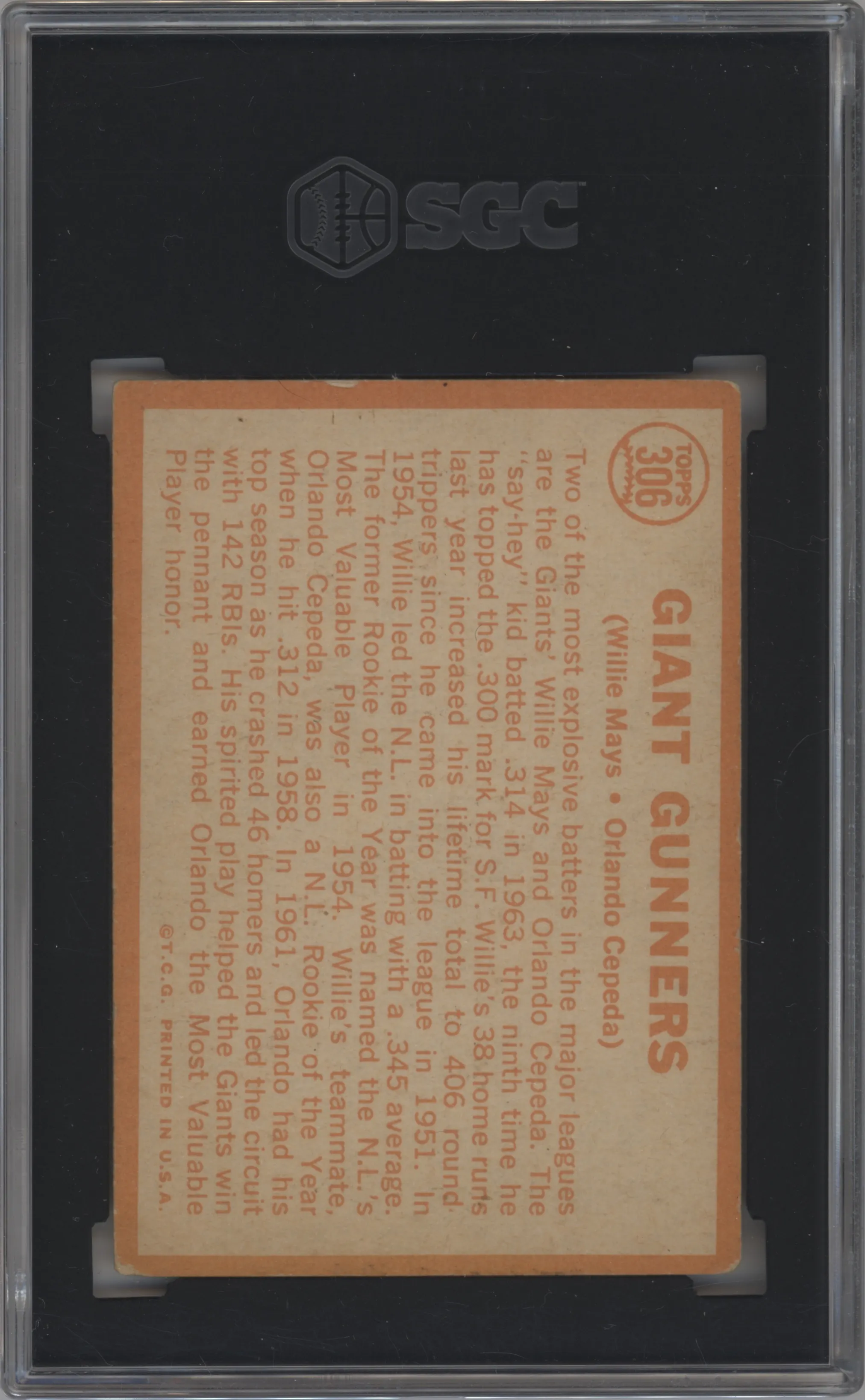 Willie Mays/Orlando Cepeda