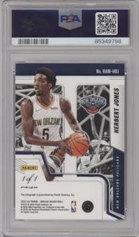 Herbert Jones from the 2021-22 Panini Mosaic  set featuring a Black Mosaic parallel graded by PSA and given an overall grade of 10.