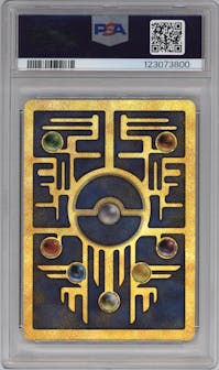 Ancient Mew from the 2000 Pokemon set graded by PSA and given an overall grade of 9.