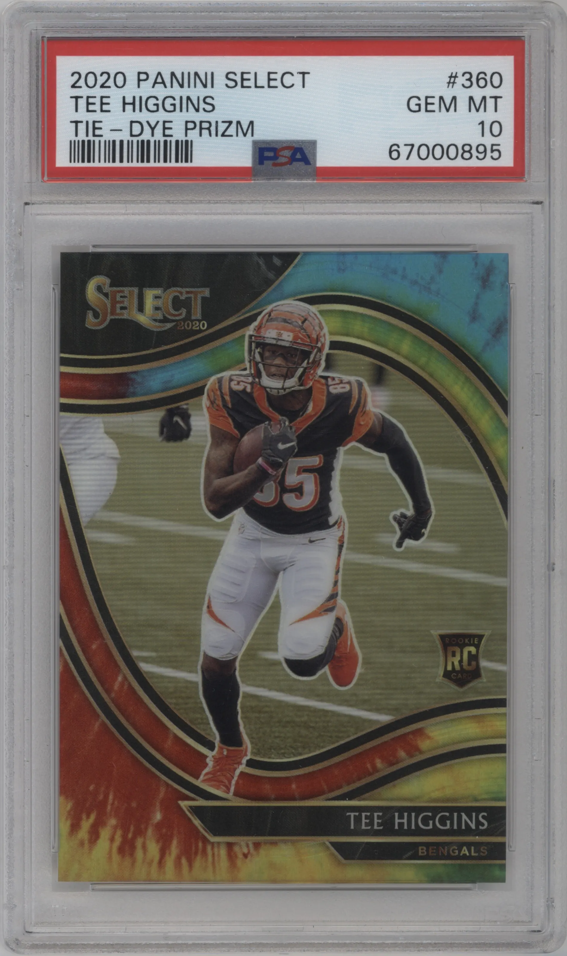 2020 Panini Select Field Lvl. Tee Higgins Tie-Dye #360 PSA 10