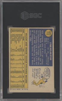 Nolan Ryan from the 1970 Topps set graded by SGC and given an overall grade of 4.5.