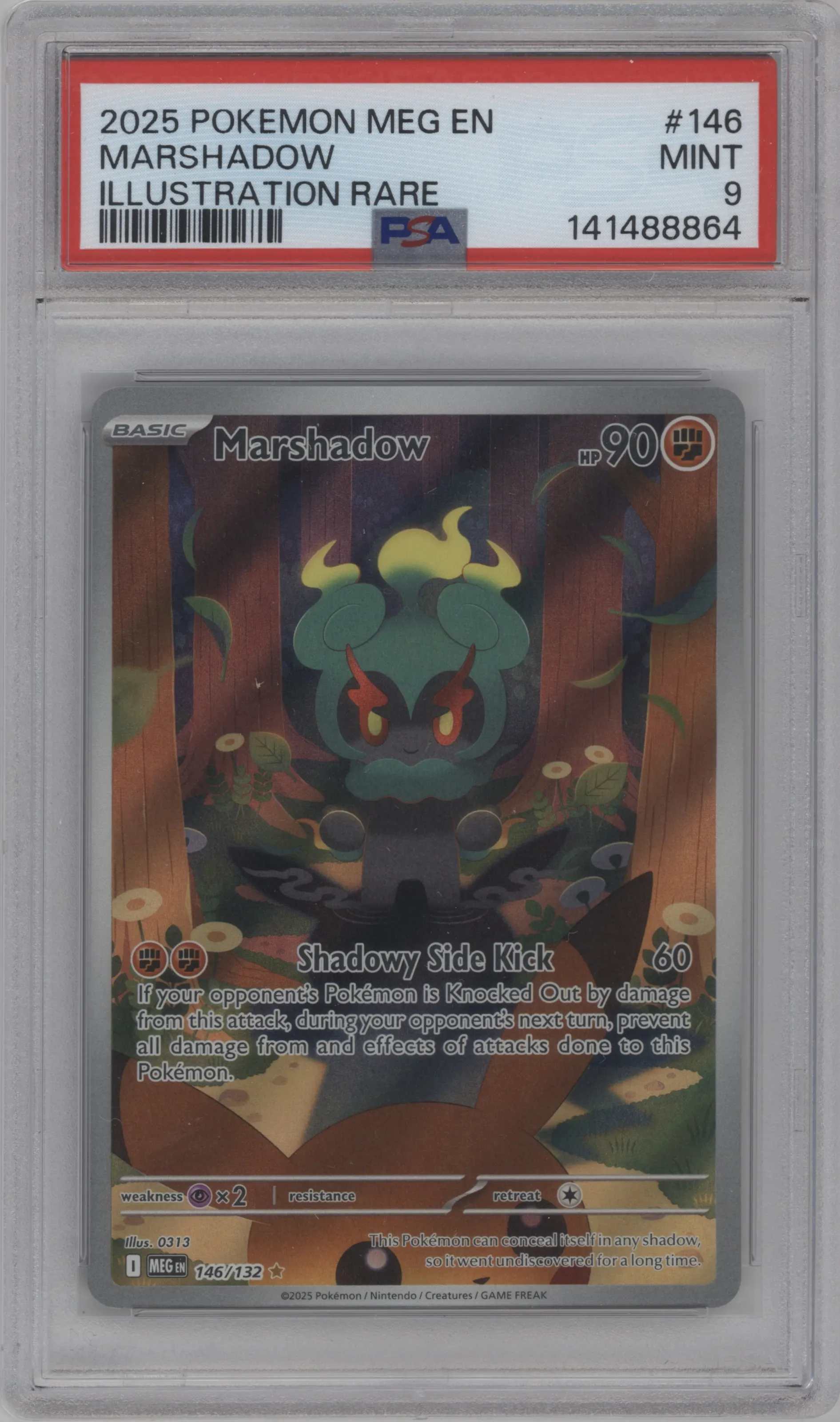 2025 Pokemon Mega Evolution Marshadow #146 PSA 9