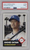 Shohei Ohtani from the Ultimate Topps Living Set   set graded by PSA and given an overall grade of 9.