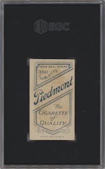 Rube Marquard from the 1909-11 T206 set graded by SGC and given an overall grade of 5.