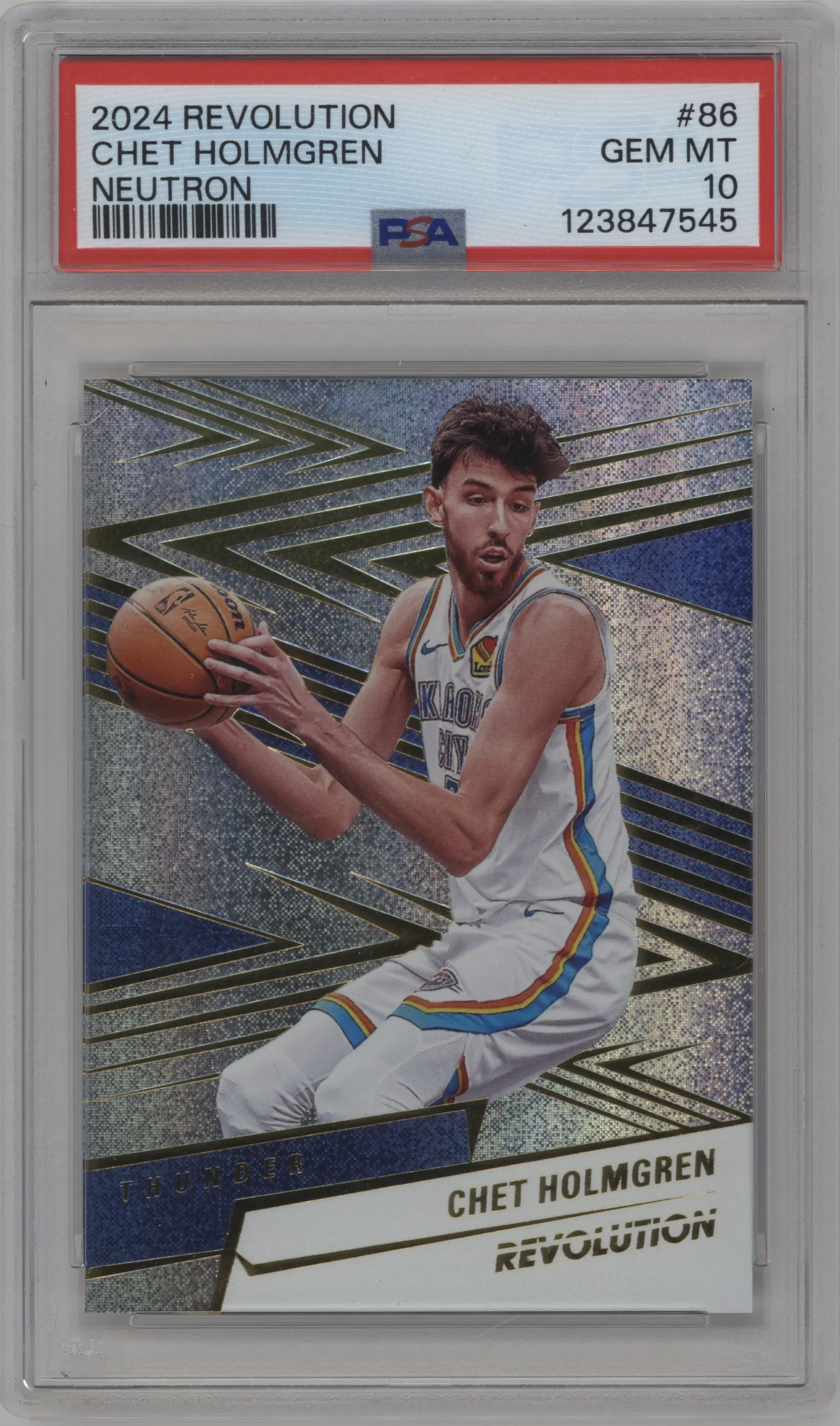 2024 Panini Revolution Chet Holmgren Neutron PSA 10