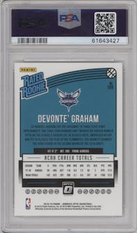 Devonte' Graham from the 2018-19 Panini Donruss Optic set graded by PSA and given an overall grade of 10.