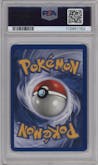 Hitmonlee from the 1999 Pokemon set graded by PSA and given an overall grade of 8.