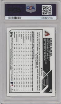 Corbin Carroll from the 2023 Topps Chrome set graded by PSA and given an overall grade of 9.