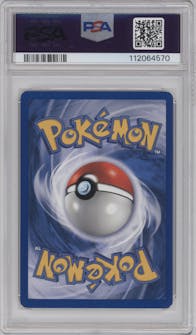 Suicune from the 2001 Pokemon Neo Genesis set graded by PSA and given an overall grade of 6.