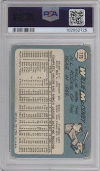 Willie McCovey from the 1965 Topps set graded by PSA and given an overall grade of 3.