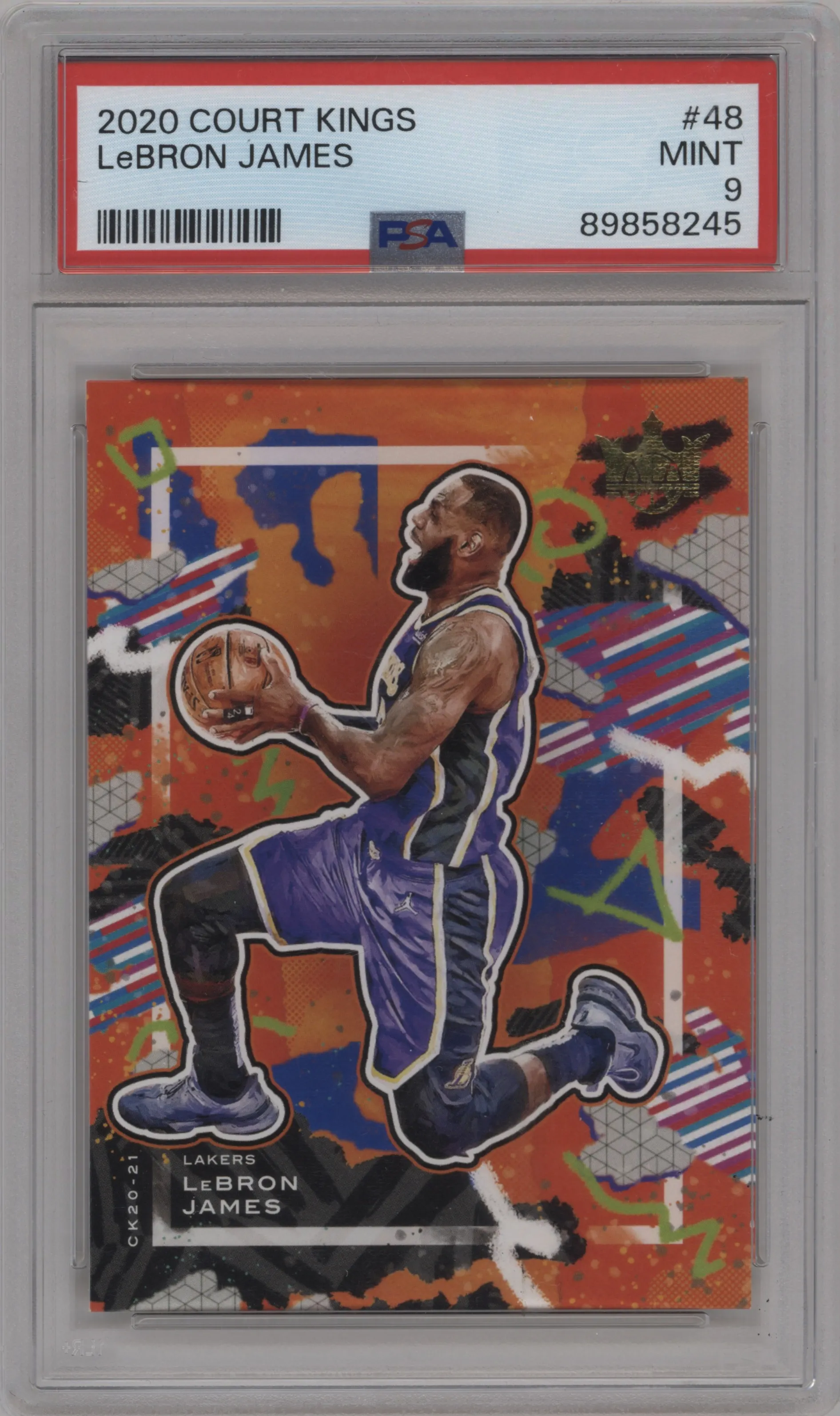 2020 Panini Court Kings LeBron James #48 PSA 9