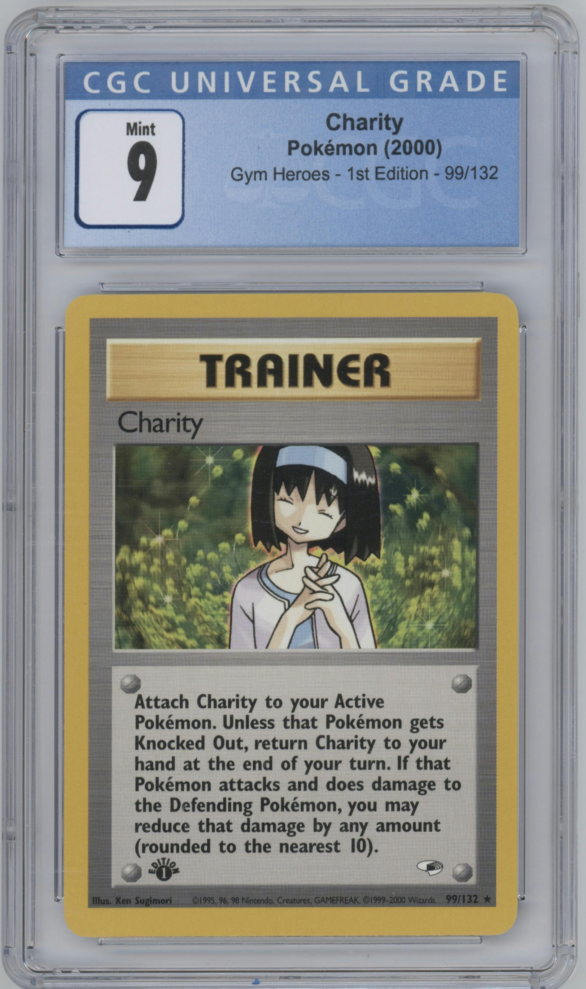Charity from the 2000 Pokemon GH set graded by CSG and given an overall grade of 9.