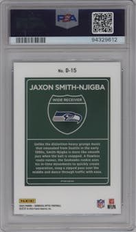 Jaxon Smith-Njigba from the 2023 Donruss Optic set graded by PSA and given an overall grade of 10.