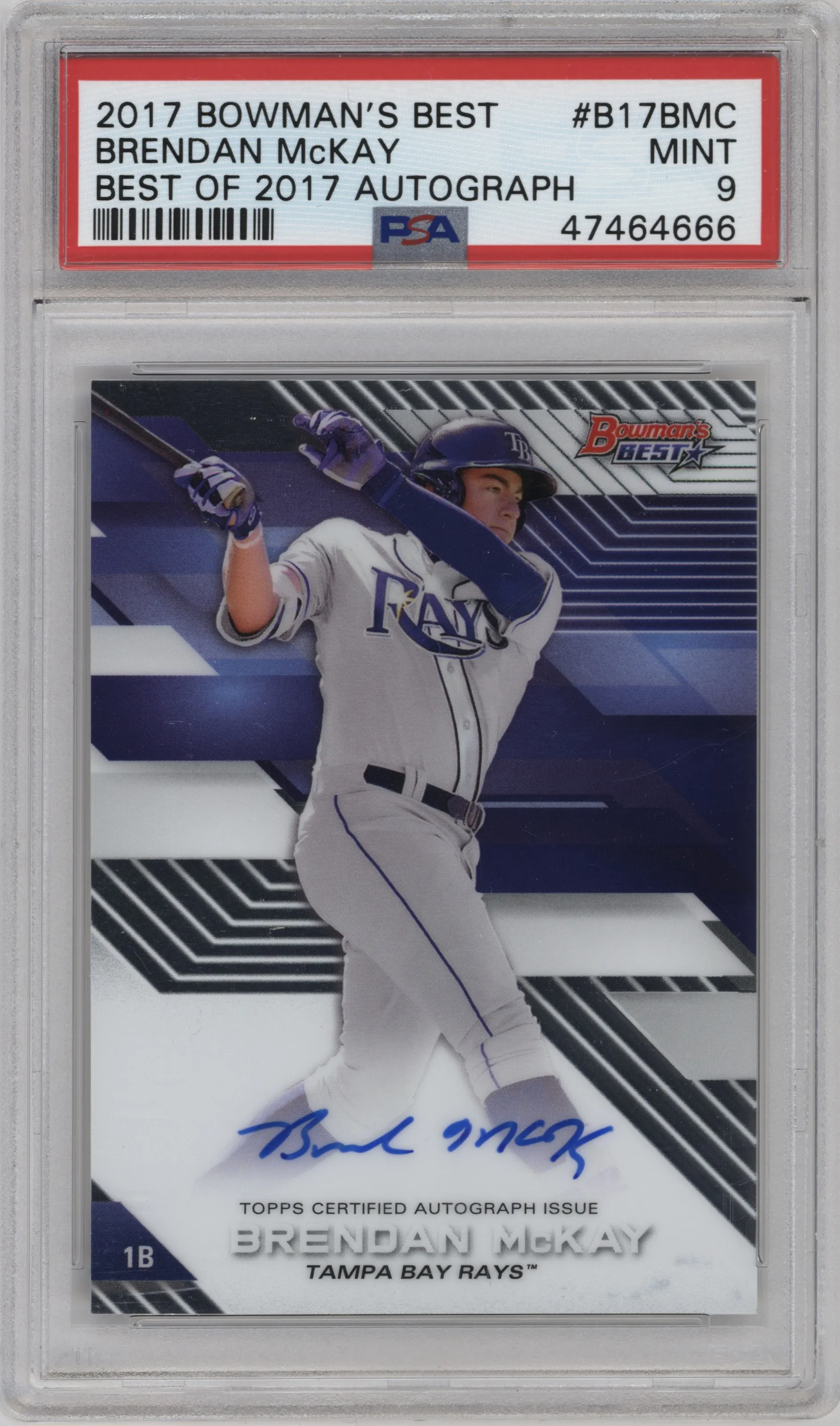 2017 Bowman’s Best Best of 2017 Auto Brendan McKay PSA 9
