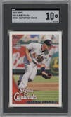 Albert Pujols from the 2010 Topps Factory Set set graded by SGC and given an overall grade of 10.