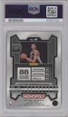 Victor Wembanyama from the 2023-24 Panini Prizm Monopoly set featuring a Purple  parallel graded by PSA and given an overall grade of 9.