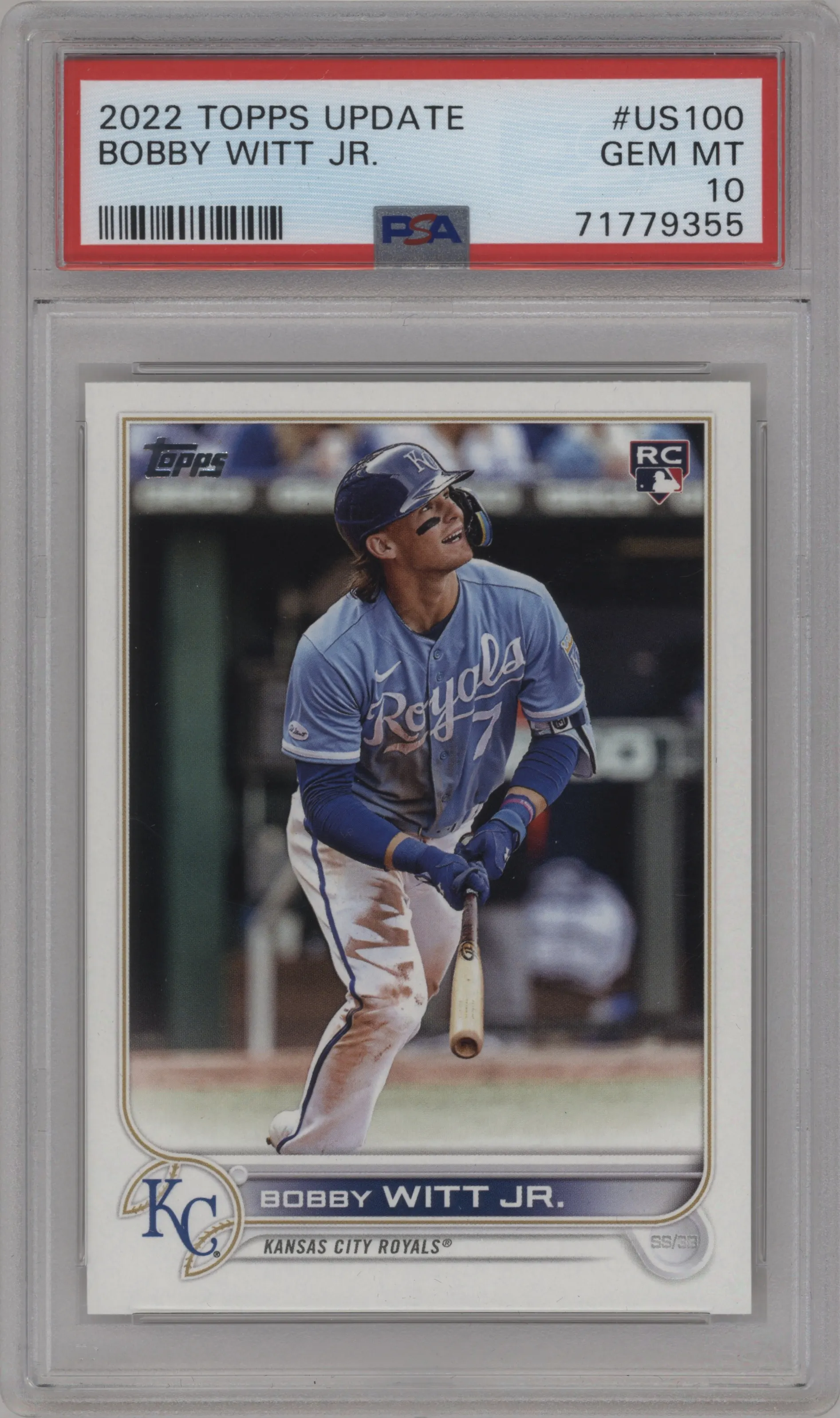 2022 Topps Update Bobby Witt Jr. #US100 PSA 10