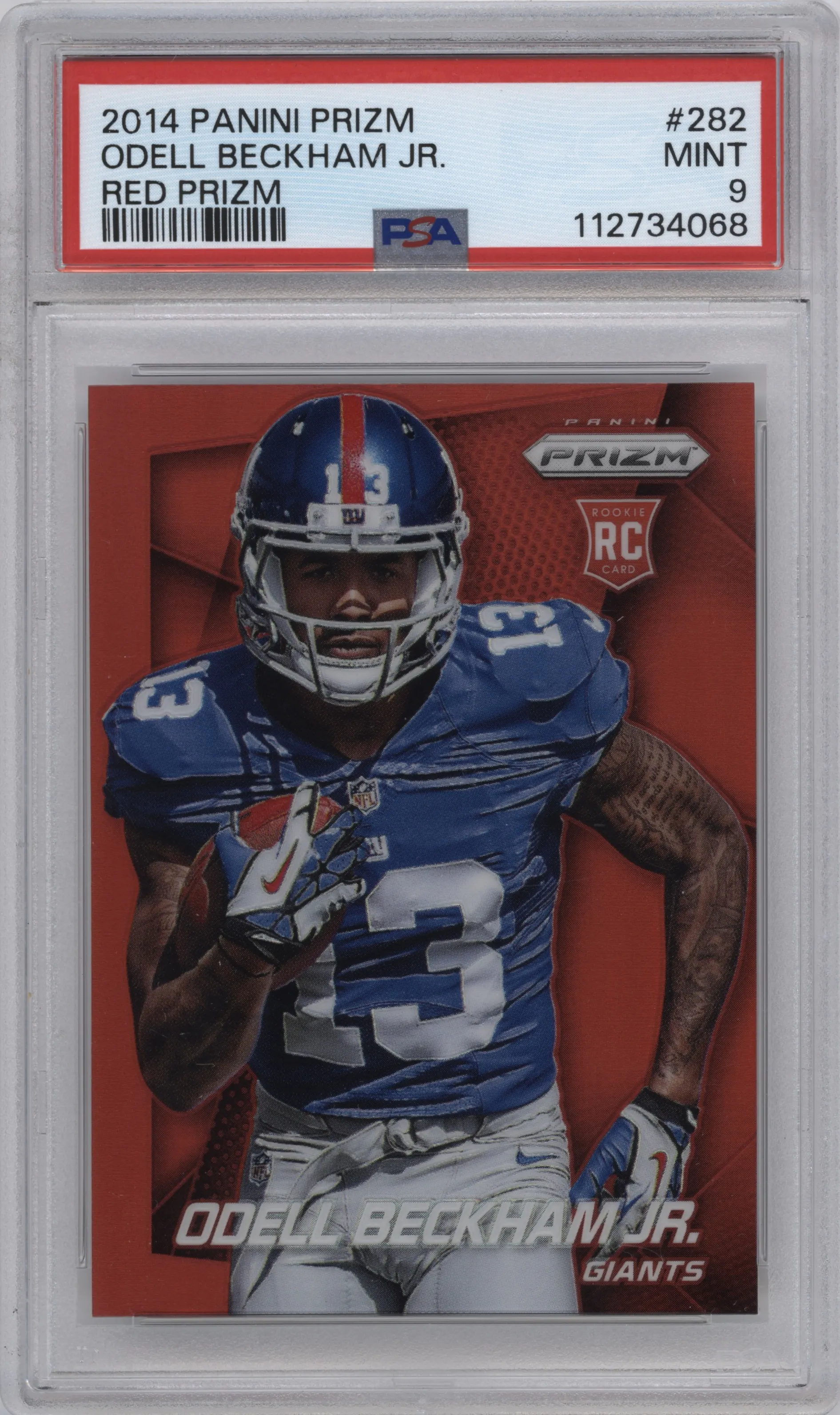 2014 Panini Prizm Odell Beckham Jr. Red Prizm #282 PSA 9
