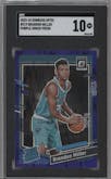 Brandon Miller from the 2023-24 Donruss Optic set featuring a Purple Shock Prizm  parallel graded by SGC and given an overall grade of 10.