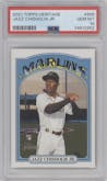 Jazz Chisholm Jr. from the 2021 Topps Heritage High Number set graded by PSA and given an overall grade of 10.