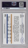 Ladd McConkey from the 2024 Topps Chrome set featuring a X-Fractor parallel graded by PSA and given an overall grade of 10.