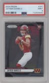 Jayden Daniels from the 2024 Panini Prizm set graded by PSA and given an overall grade of 9.