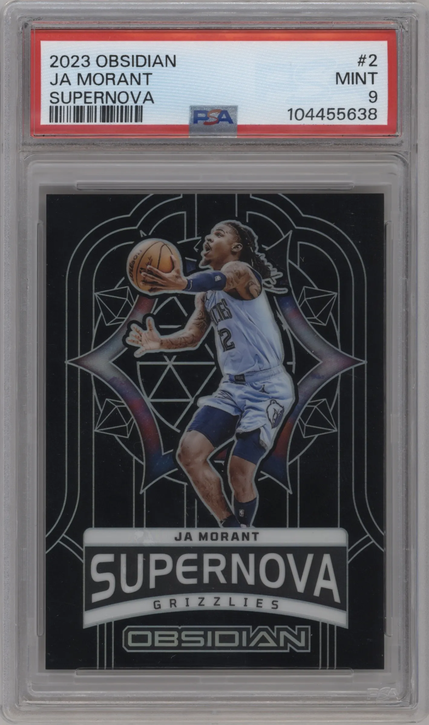 2023 Panini Obsidian Supernova Ja Morant #2 PSA 9
