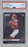 Jayden Daniels from the 2024 Panini Prizm set graded by PSA and given an overall grade of 10.