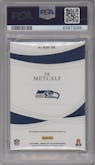 DK Metcalf from the 2019 Panini Immaculate Collection set graded by PSA and given an overall grade of 8.