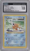 Magikarp from the 1999 Pokemon set graded by CSG and given an overall grade of 10.