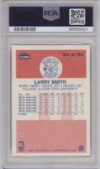 Larry Smith from the 1986-87 Fleer set graded by PSA and given an overall grade of 8.