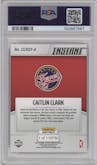 Caitlin Clark from the 2024-25 Panini Instant WNBA set graded by PSA and given an overall grade of 10.