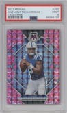 Anthony Richardson from the 2023 Panini Mosaic set featuring a Pink Camo parallel graded by PSA and given an overall grade of 9.