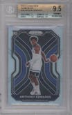 Anthony Edwards from the 2020-21 Panini Prizm set featuring a Silver Prizm parallel graded by Beckett and given an overall grade of 9.5.