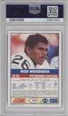 Rod Woodson from the 1989 Score set graded by PSA and given an overall grade of 10.