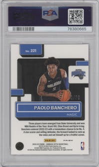 Paolo Banchero from the 2022-23 Panini Donruss Optic  set featuring a Pink Velocity parallel graded by PSA and given an overall grade of 10.