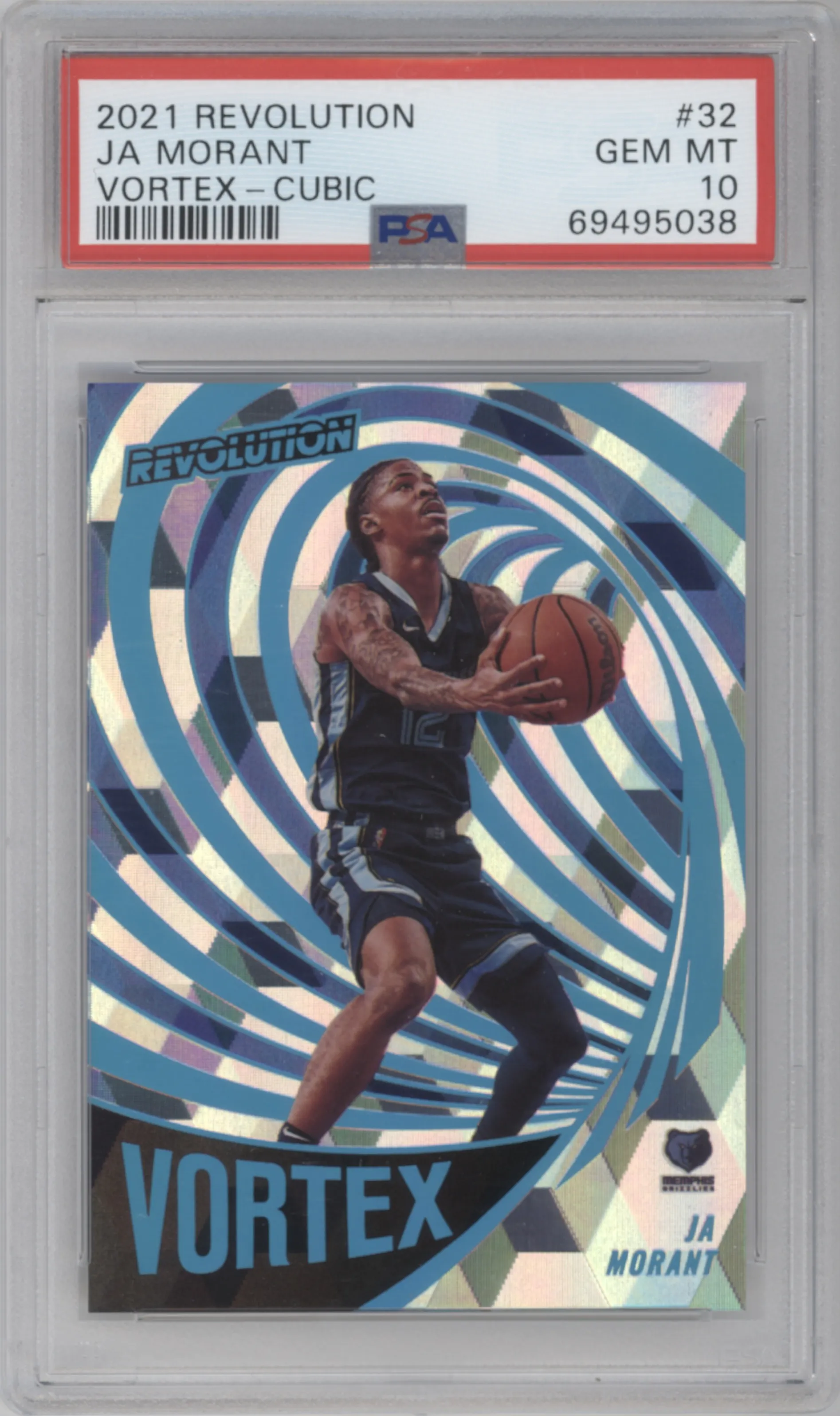 2021 Panini Revolution Vortex Ja Morant Cubic PSA 10
