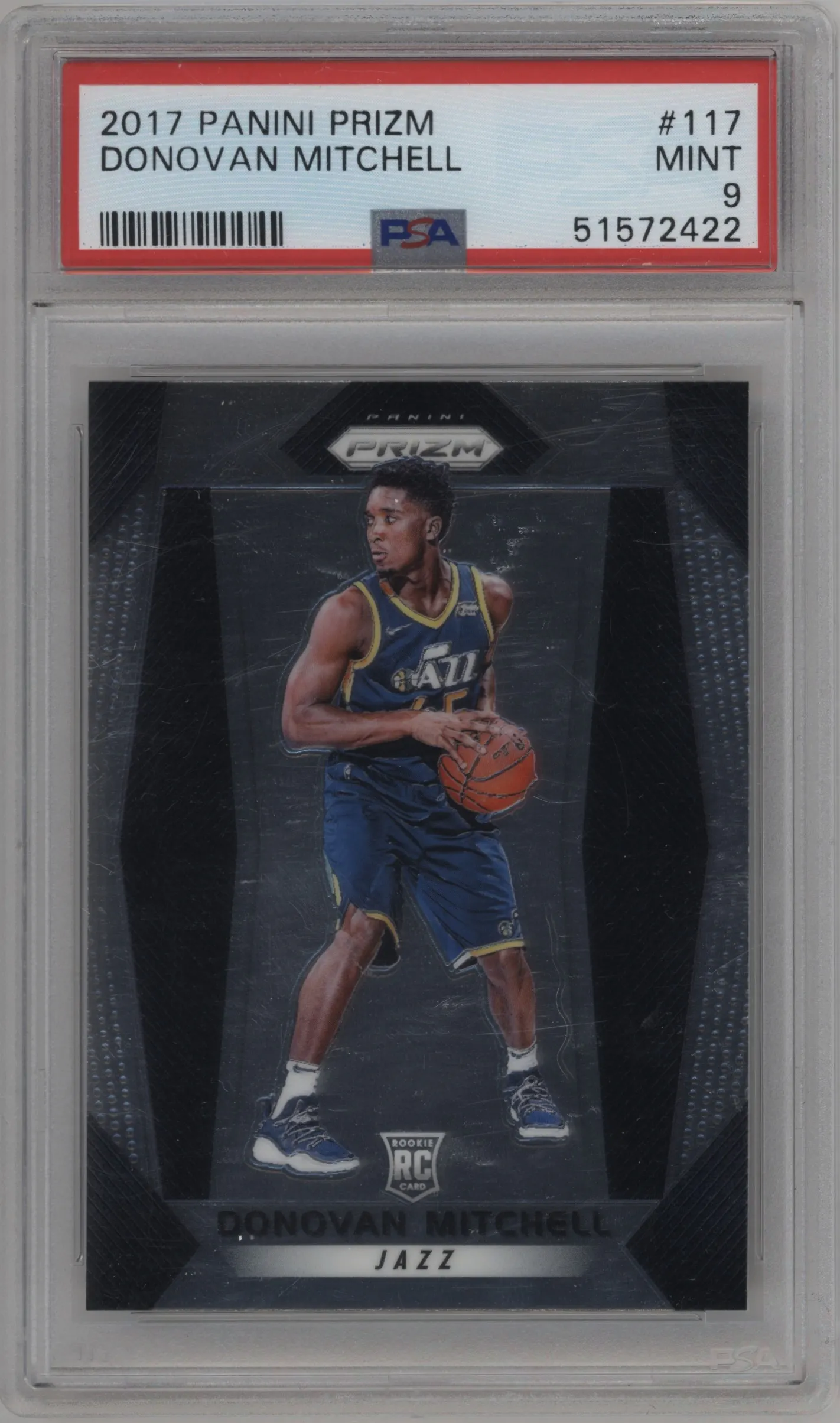 2017 Panini Prizm Donovan Mitchell PSA 9