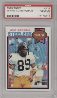 Bennie Cunningham from the 1979 Topps set graded by PSA and given an overall grade of 10.