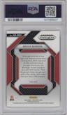 Brock Bowers from the 2024 Panini Prizm Draft Picks set featuring a Red Ice parallel graded by PSA and given an overall grade of 10.