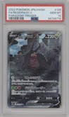 Regidrago V from the 2022 Pokemon SWSH JPN set graded by PSA and given an overall grade of 10.