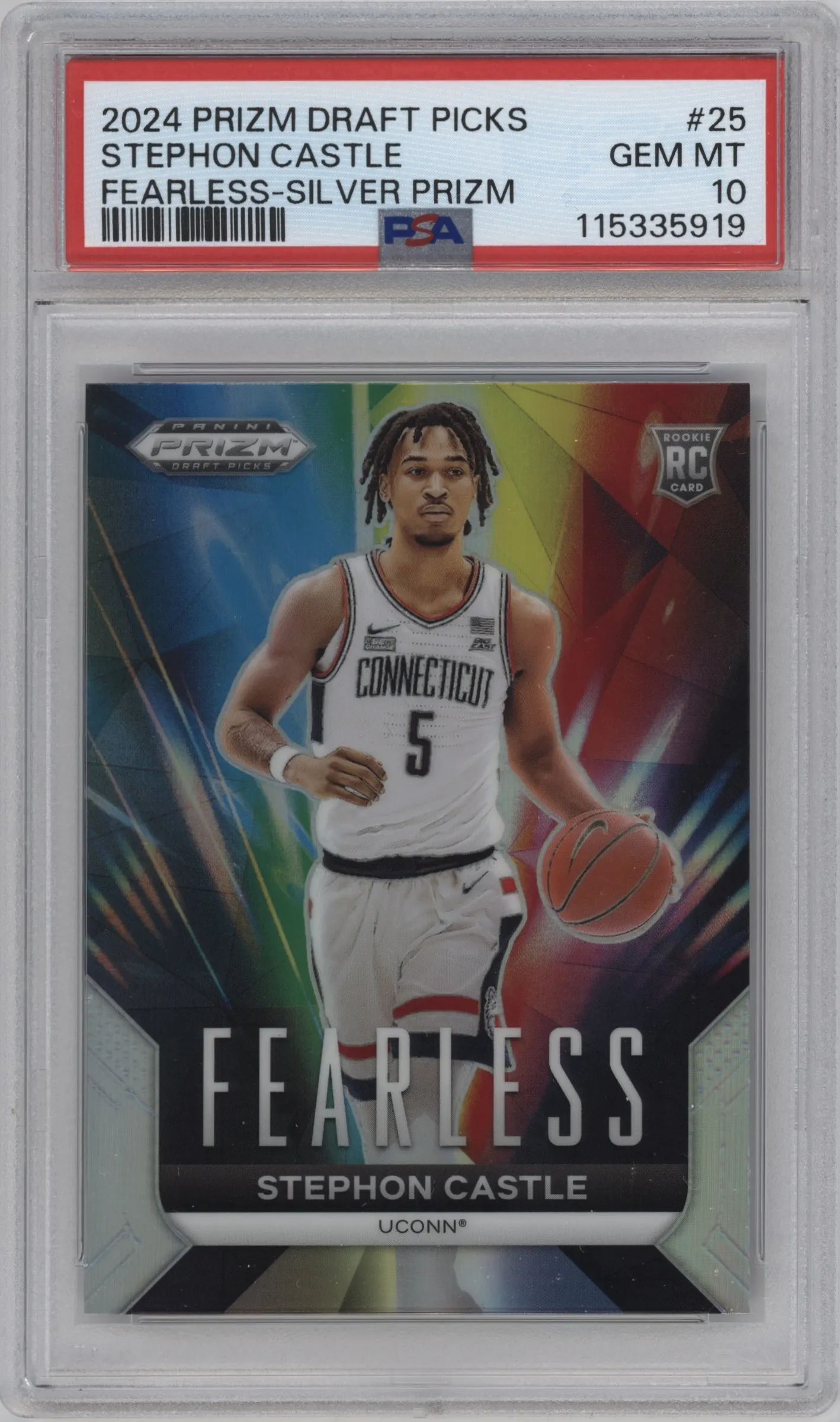 2024 Panini Prizm Draft Picks Fearless Stephon Castle Silver PSA 10