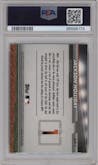 Jackson Holliday from the 2024 Bowman set featuring a Aqua Refractor parallel graded by PSA and given an overall grade of 10.