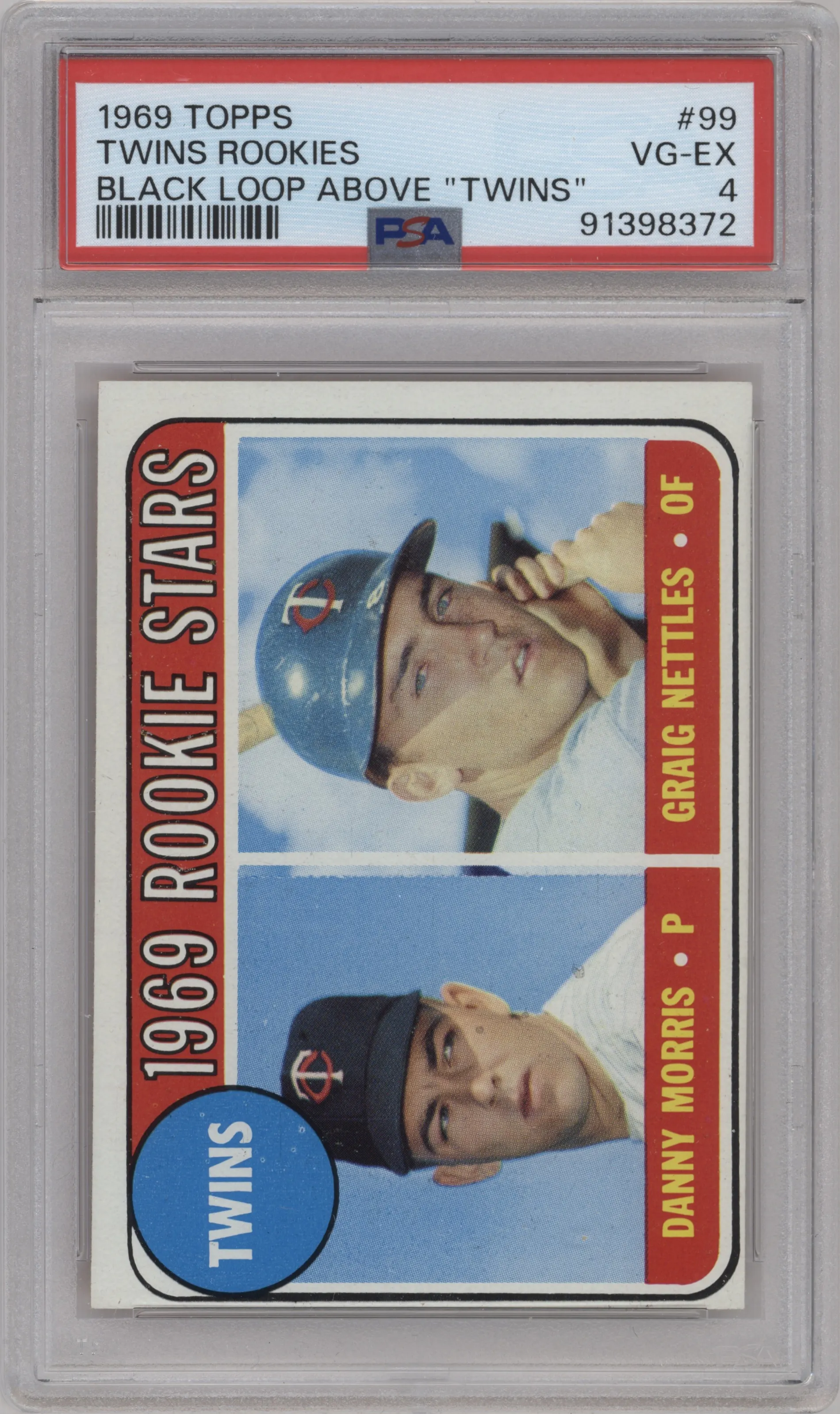 1969 Topps Danny Morris/Graig Nettles Variation #99 PSA 4