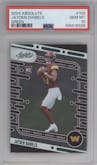 Jayden Daniels from the 2024 Panini Absolute set featuring a Green parallel graded by PSA and given an overall grade of 10.