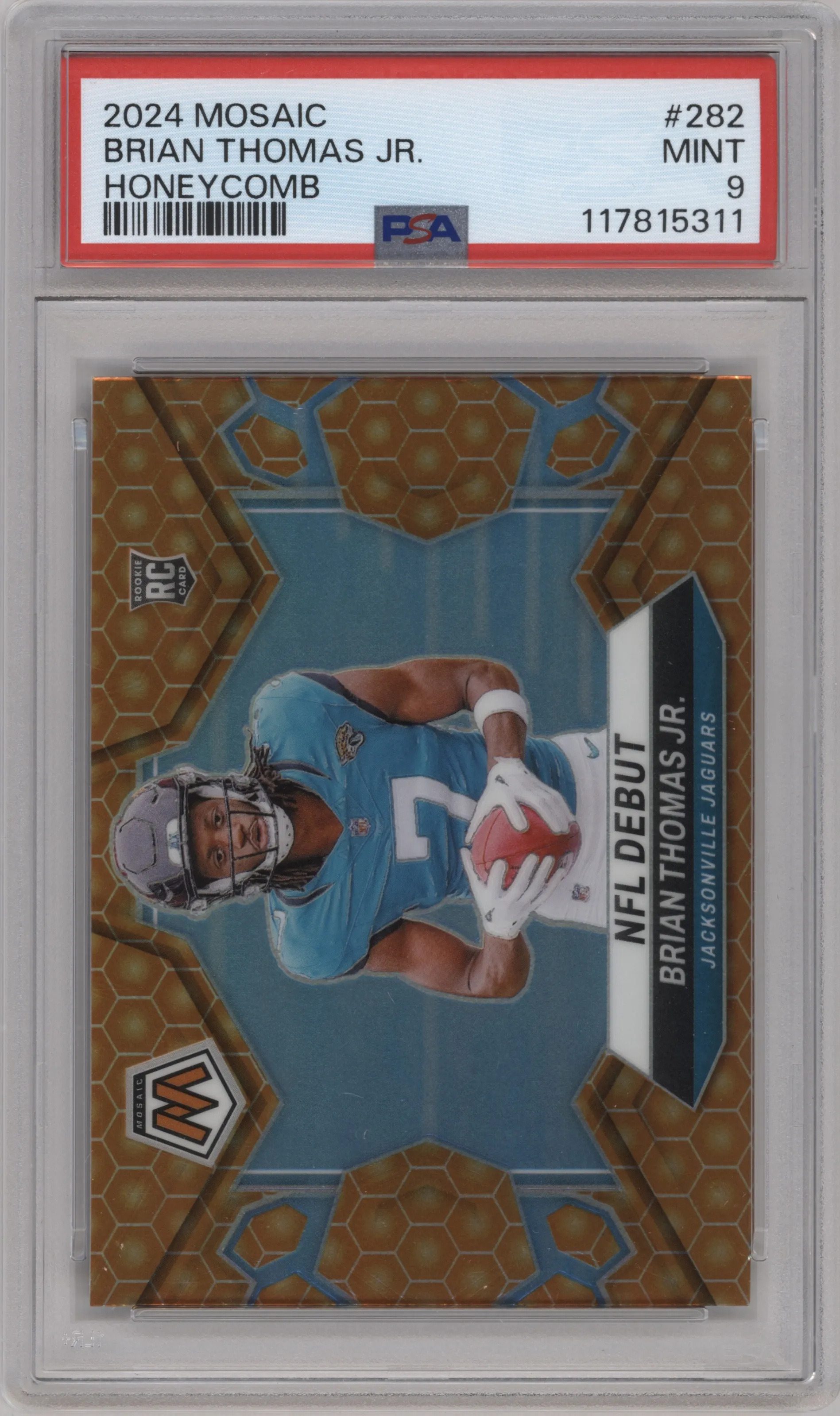 2024 Panini Mosaic Brian Thomas Jr. Honeycomb PSA 9