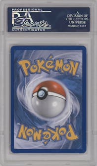 Mew EX from the 2012 Pokemon B&W set graded by PSA and given an overall grade of 9.